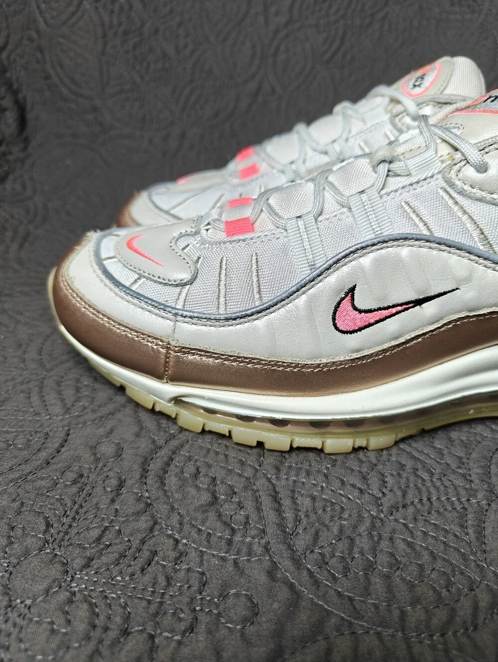 Nike Air Max 98 Orewood White/Rose Gold/Pink Retro Women's Sneakers Size 11